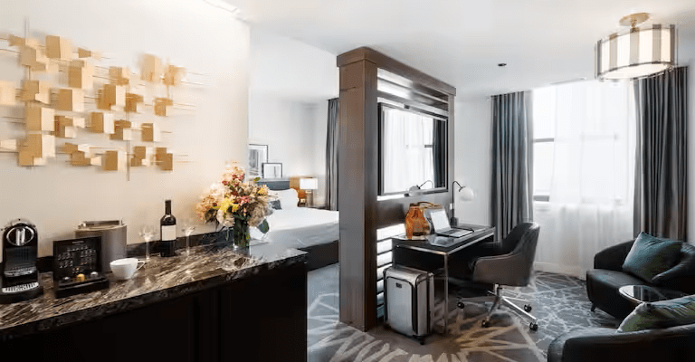 1 King Bed Corner Studio